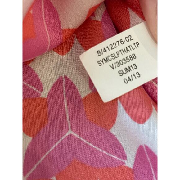 Banana Republic x Milly Collection Pink Orange Tank Top Shirt Women's size S - Picture 8 of 11